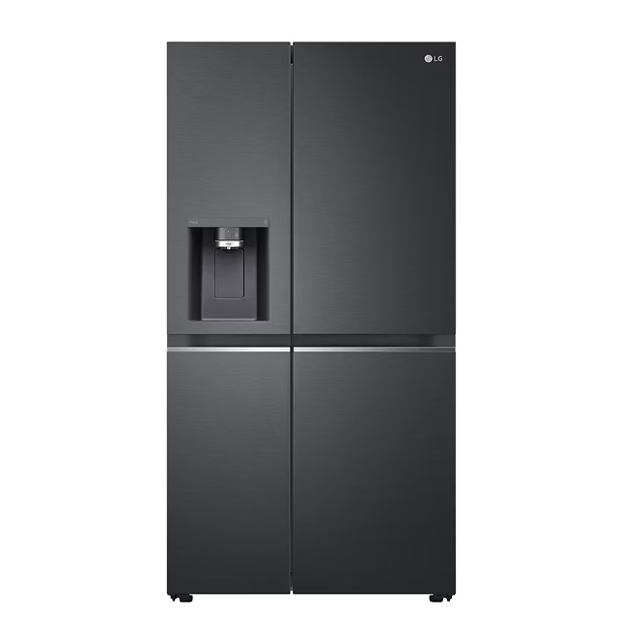 LG 674L Side by Side Fridge with UVnano Water Dispenser in Matte Black - GC-L257KLKW