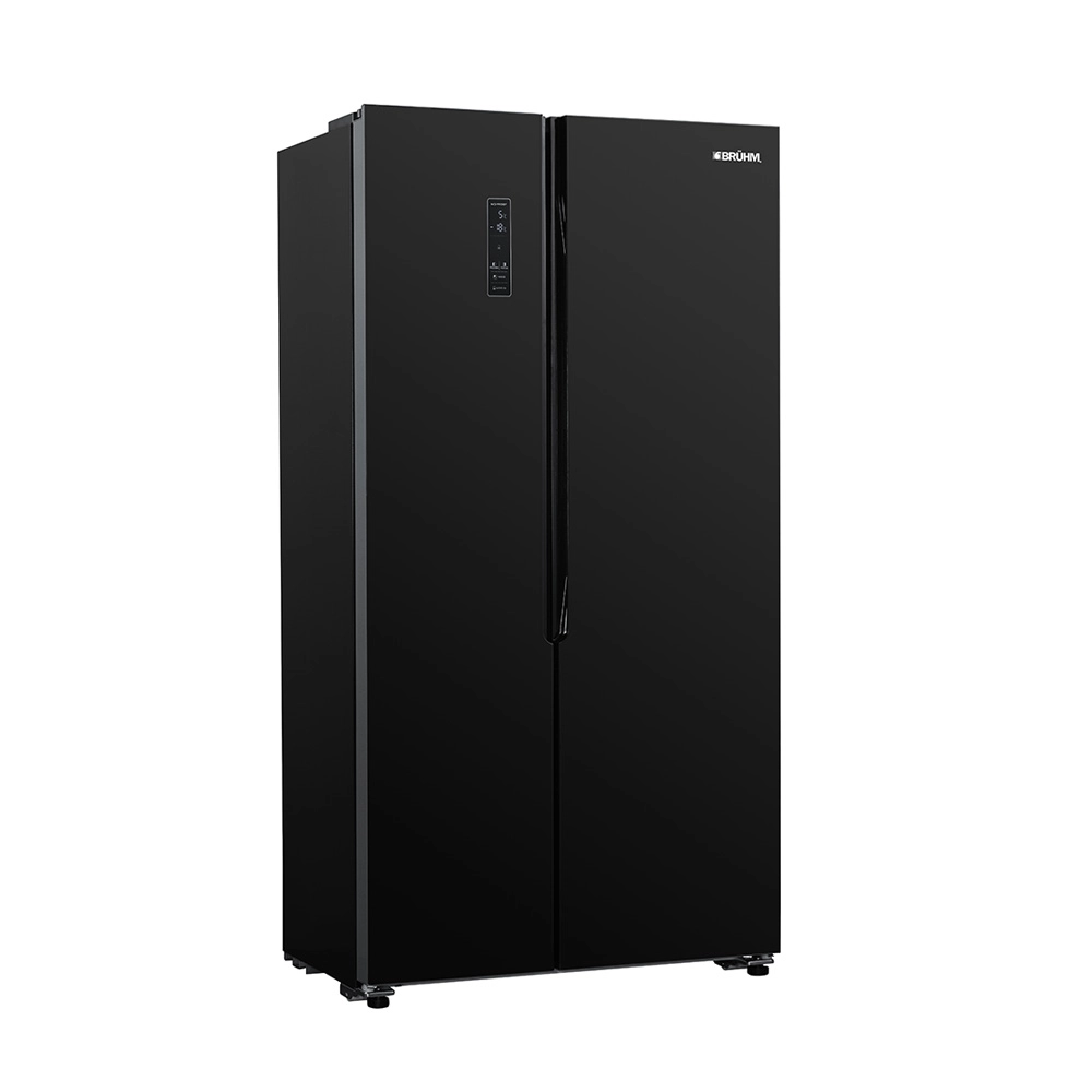 Bruhm 436 Litres side by side Frost Free Refrigerator (Black Glass) BFX-436ENG