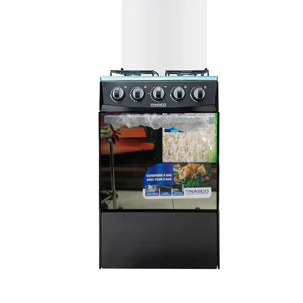 NASCO GAS COOKER 4 BURNER 50X50 BLACK OVEN