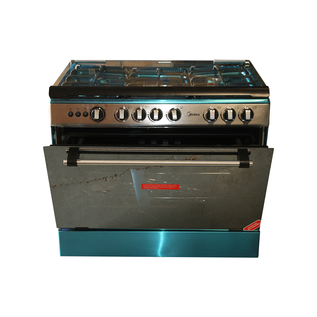 MIDEA 5 BURNER GAS COOKER OVEN (36LMG5G027-SILVER)