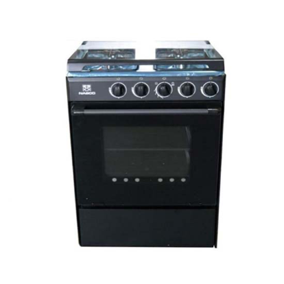 NASCO 4 BURNER GAS COOKER 60X60 OVEN BLACK