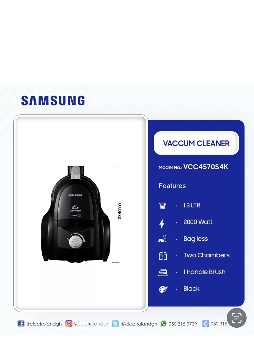SAMSUNG 200 WATT VACUUM CLEANER (VCC4570S4K)