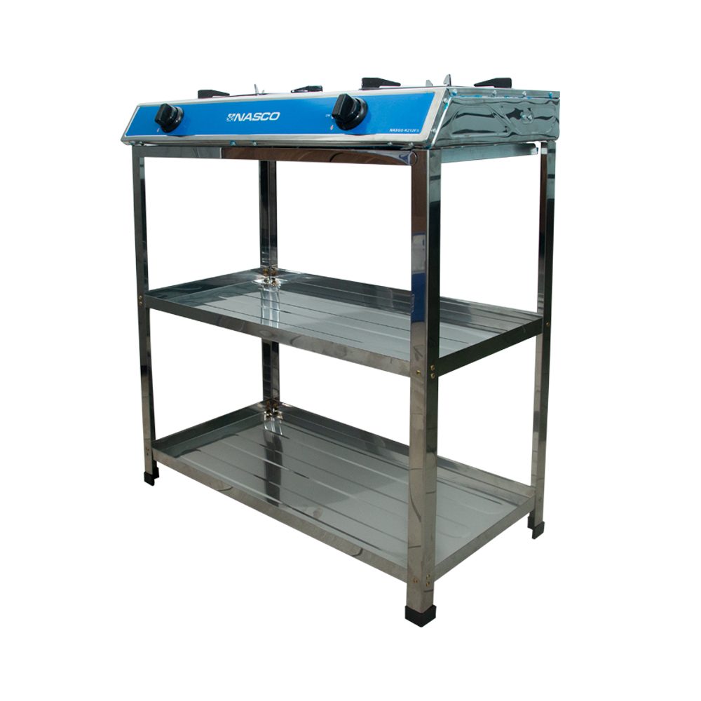NASCO 2 BURNER GAS STOVE SILVER (NASGS-K212FS)