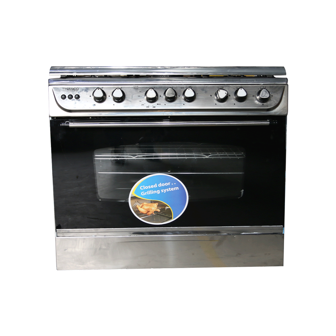 NASCO 5 BURNER GAS COOKER OVEN (C6090SS-FC-511)