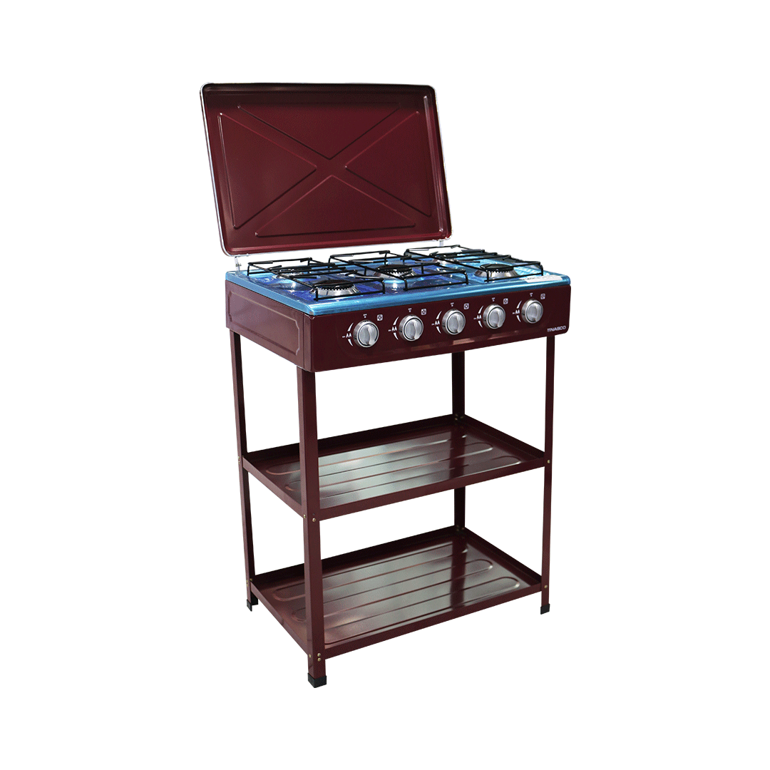 NASCO 5 BURNER GAS STOVE (NASGS-K5BSM-S)