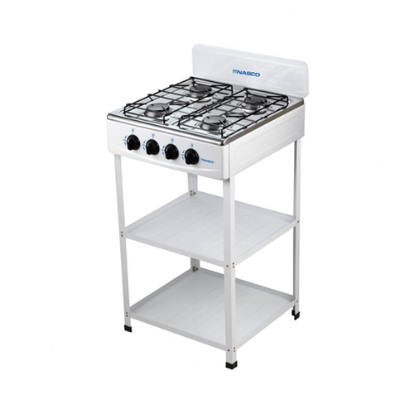 NASCO 4 GAS STOVE BURNER 2 SHELVES WHITE